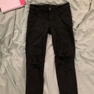 American Eagle Stretch Distressed Black Jean